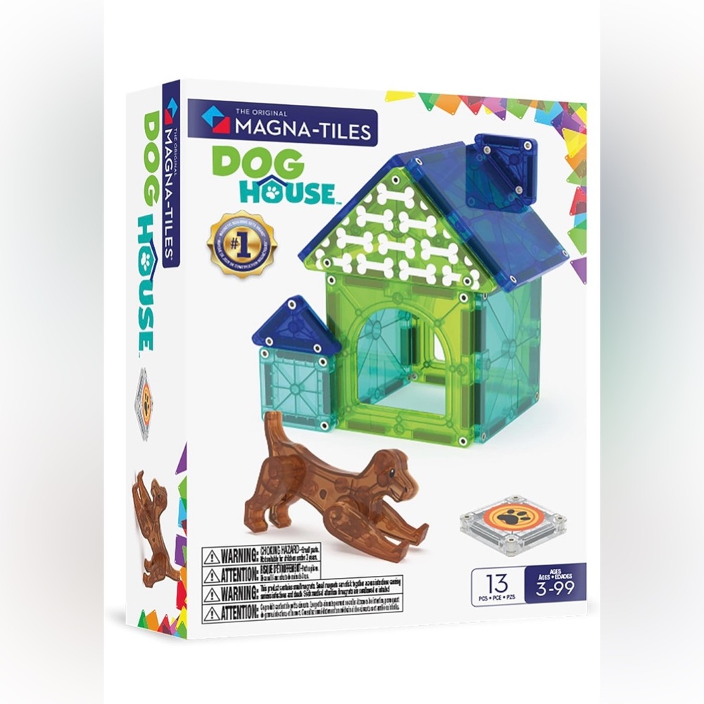 Magna-Tiles Dog House Magnet Block Play Set